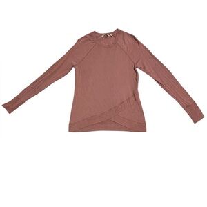 Athleta Pink Asymmetrical Sweatshirt Hoodie